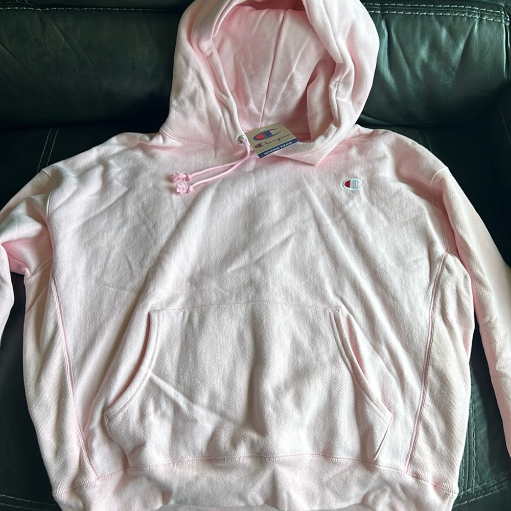 Pink Brand new champion hoodie